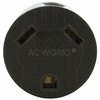 Ac Works 2 Pack 15A Home Plug to RV TT-30 30A 125V RV Female Connector RV515TT-BK-2PK